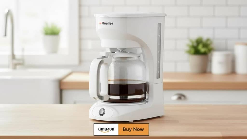 MÜELLERHOME 12-Cup White Coffee Maker

